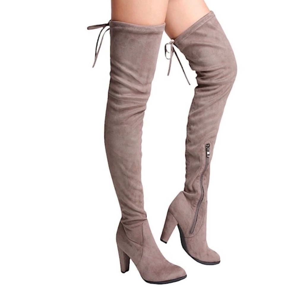 Catherine Malandrino Sorcha Over the Knee Boots Grey size 8 Excellent Condition